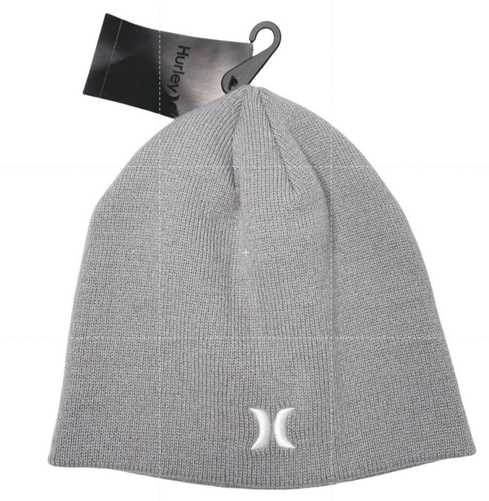 Hurley Icon Staples Beanie Gray NEW